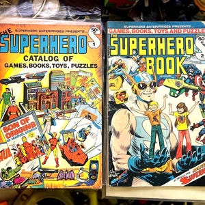 The Super Heroes Catalogue #1 and 2 First Christmas Marvel AND DC 1976-1977 Games, Toys, Prize’s + More Christmas Catalogue of Goodies 1 & 2