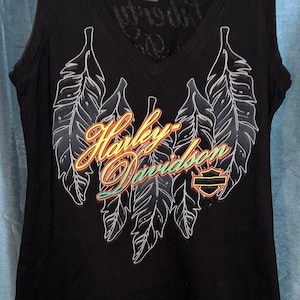 Harley Davidson Shirt Womens Tank Top. Vintage Liberty Harley Davidson Rahway NJ Tank Top T-Shirt