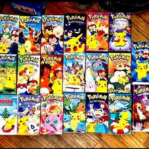 Pokémon Vintage 1997 TV show episodes on Vintage Pioneer VHS and Pokemon 3 The Movie 2000 Nickelodian/ Warner VHS Tape Release!