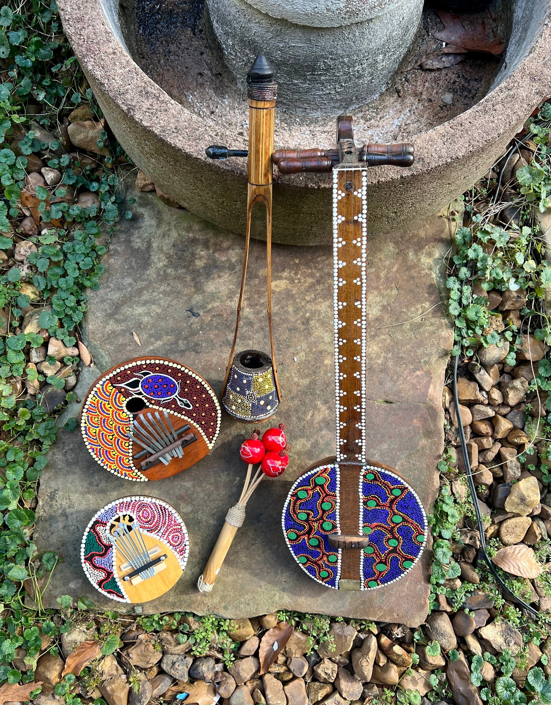 World Music Musical Instruments! Cekuntrung, Kalimbas, Gopichand ...