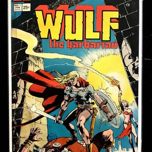 Wulf The Barbarian #1 Bronze Age Atlas Comics First Edition Vintage 1975 Comic Book!  Klaus Janson inks!