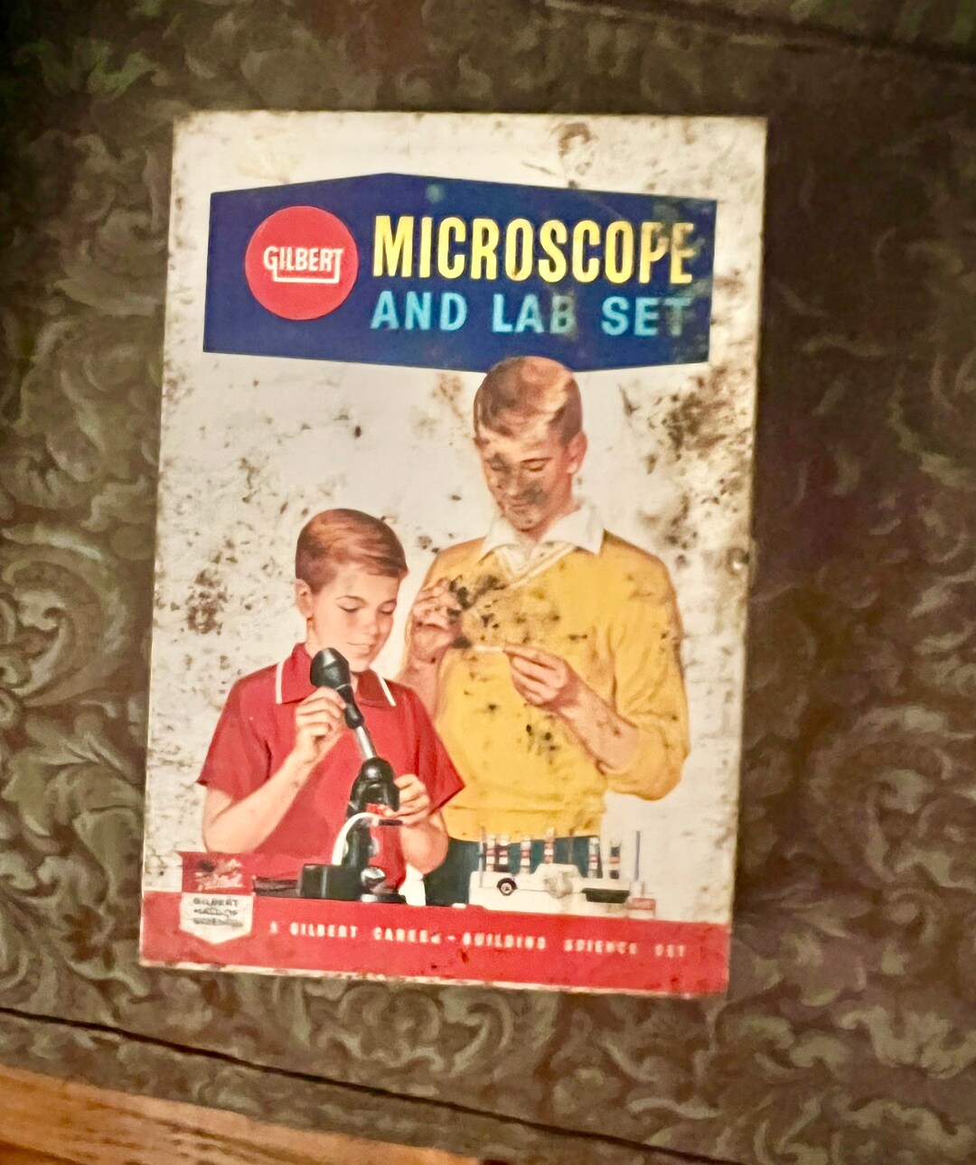 Vintage Gilbert Microscope And Lab Set Metal Case Real Microscope And 