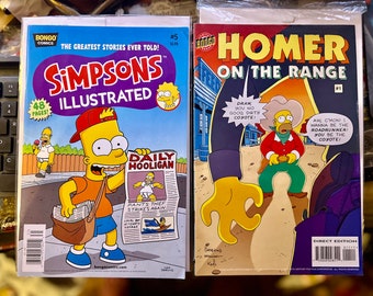 Simpson's #11 Flip Book 1995 W/ Homer on the Range #1 Back