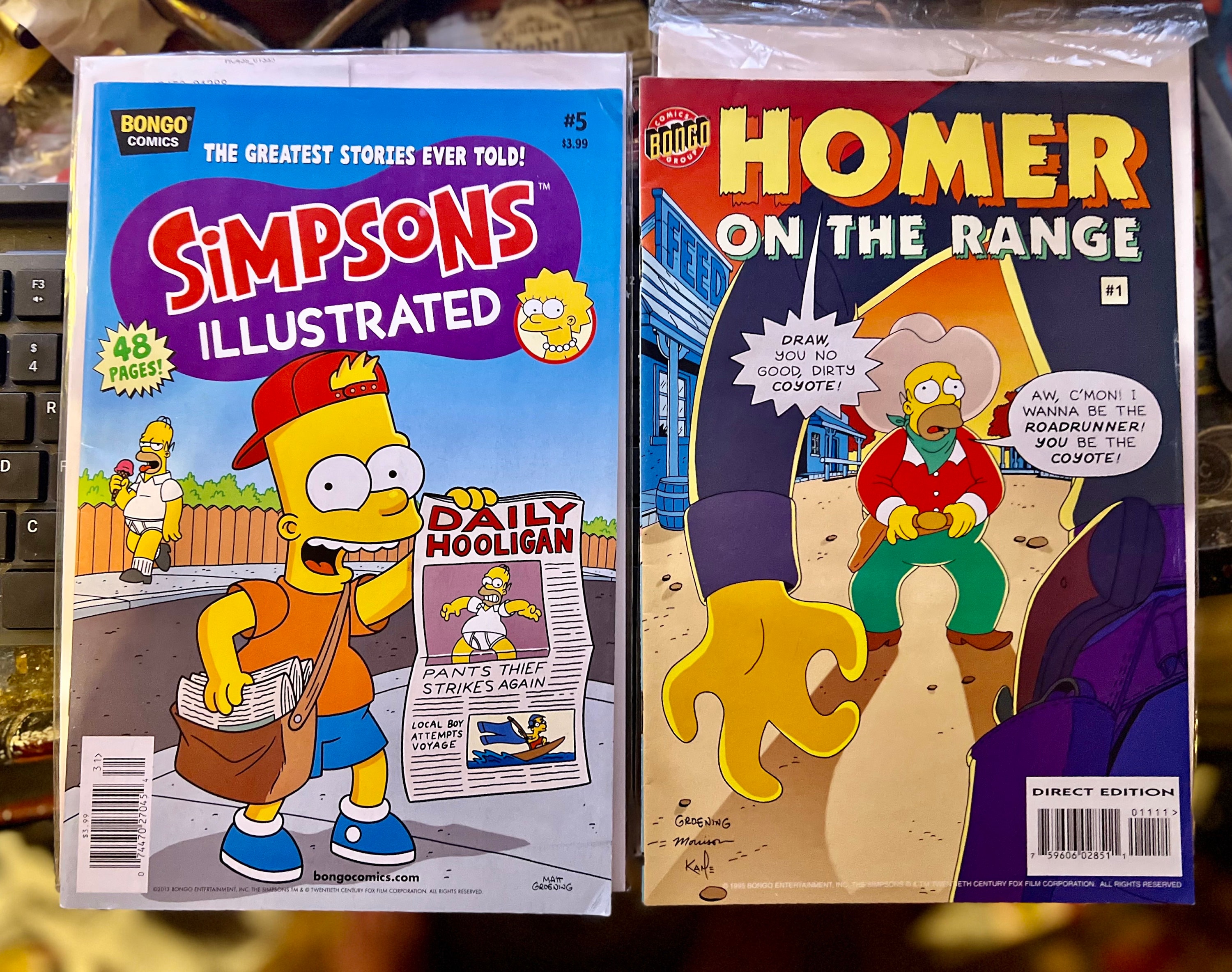 Simpson's #11 Flip Book 1995 W/ Homer on the Range #1 Back