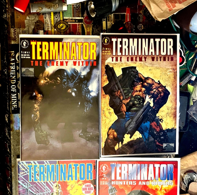 First Terminator #1 Dark Horse 1990, Terminator the Enemy Within #1 ...