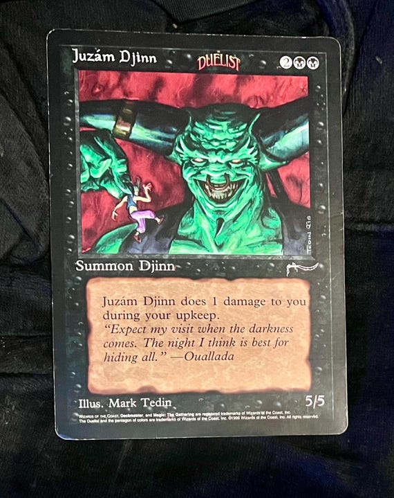 MTG Juzam Djinn Wizards of the Coast MTG - Oversize Cards (6” X 9