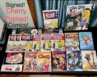 Cherry Poptart Comic Books Signed by Creator Underground Classic! Full Vampironica Story! Comic Buyer's Guide's 100 Sexiest Women in Comics.