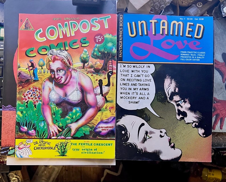 Compost Comics #1 Larry Todd 1973 Untamed Love #1 Frank Frazetta's 1987 ...