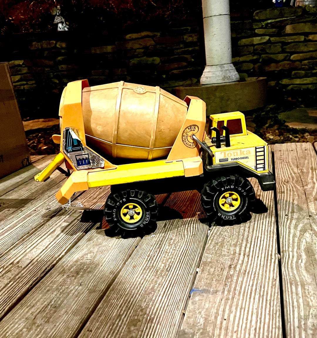 Buy Vintage Tonka Cement Mixer Turbo Diesel Early 1980's Heavy Duty Metal  Tonka Ready to Play, Display or Use as a Photo Prop Online in India