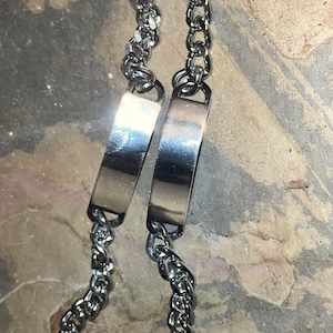 Vintage ID Bracelet, Personalized Jewelry Gift or Identity Bracelet for anyone. Nice Link Bracelet. Vintage Unisex Silver Identity Bracelet