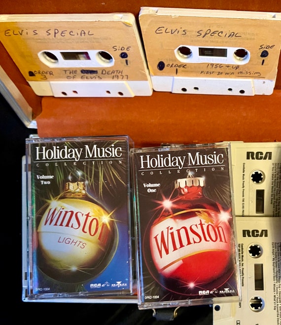 winston cigarettes christmas cassette Buy Cassette Tape Collection With Case and Vintage Winston Cigarettes  Christmas Set, Elvis Death Set, Rock and Roll Set & Several Country Tapes  Online in India
