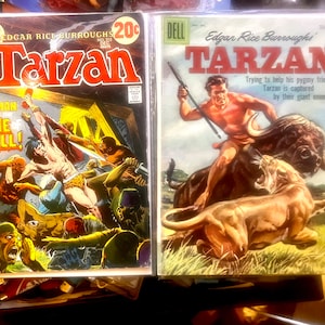 Tarzan Comic Book #215 Vol 25 DC Comics 1972 Edgar Rice Burroughs  TARZAN #115 (1948 Series)  DELL Comics 1959.