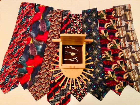 Jerry Garcia Tie Collection with Circular Hanging Tie… - Gem