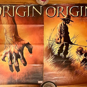Vintage 2001 Wolverine Origin Comic Store Exclusive Promo Posters featuring Original Cover Art! 24” x 36” Limited to Comic Book Retailers