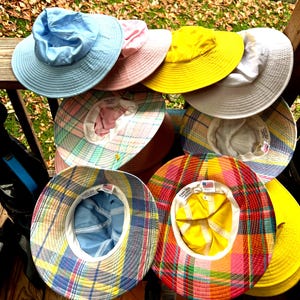 Vintage Floppy Sun Hats! New w/ Tags in Classic and Timeless Styles from Town Talk Louisville Kentucky Country Club, Beach, Lake. USA Made All 4 !