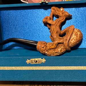 Meerschaum Pipe Dragon Cigarette Holder Naturel Hand Carved Meerschaum