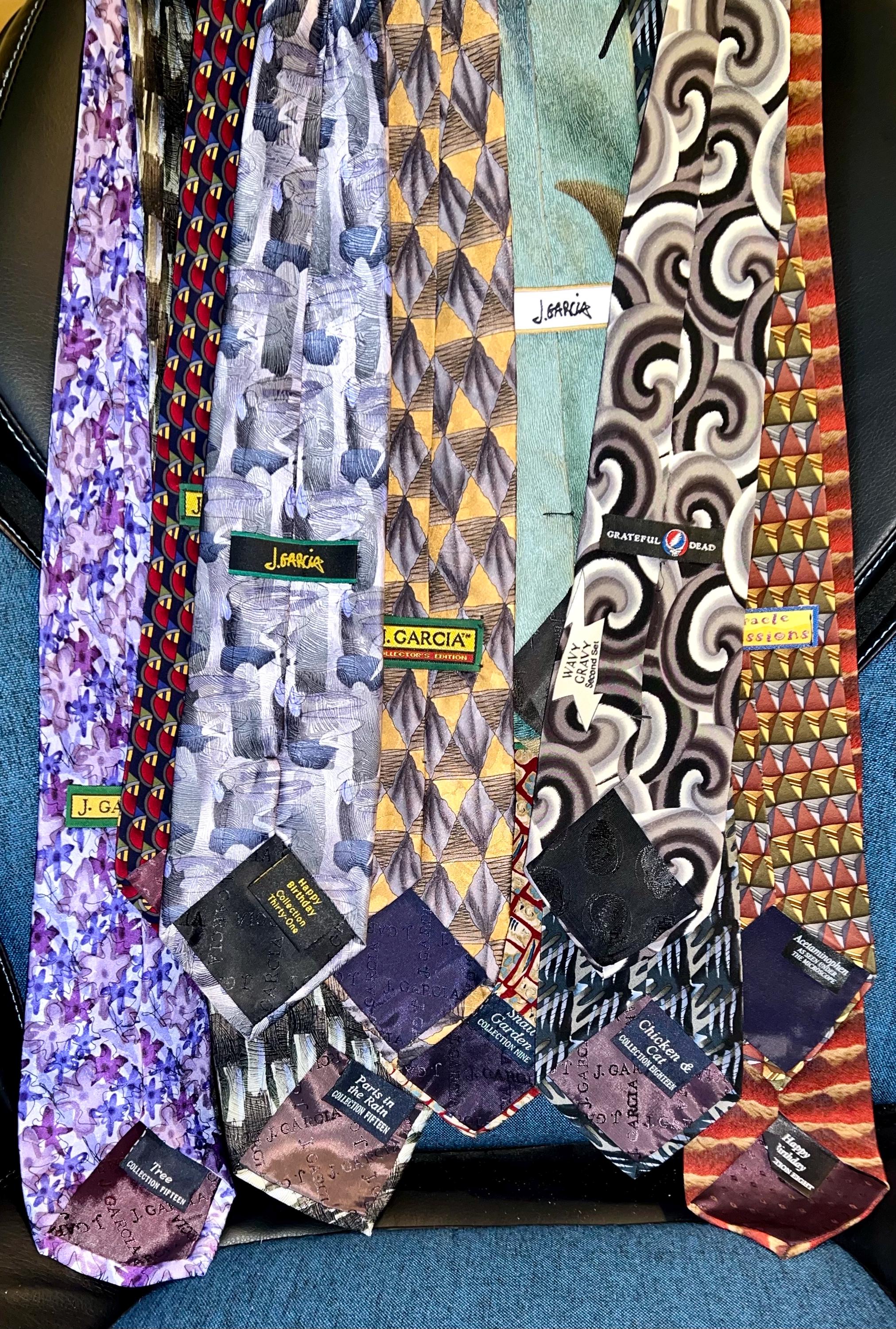 Silk Necktie Belt Adjustable Vintage Brooch Jerry
Garcia Tie Art Deco Upcycled Jerry Garcia Grateful Dead Neckties J Garcia Collections 100  main image 4