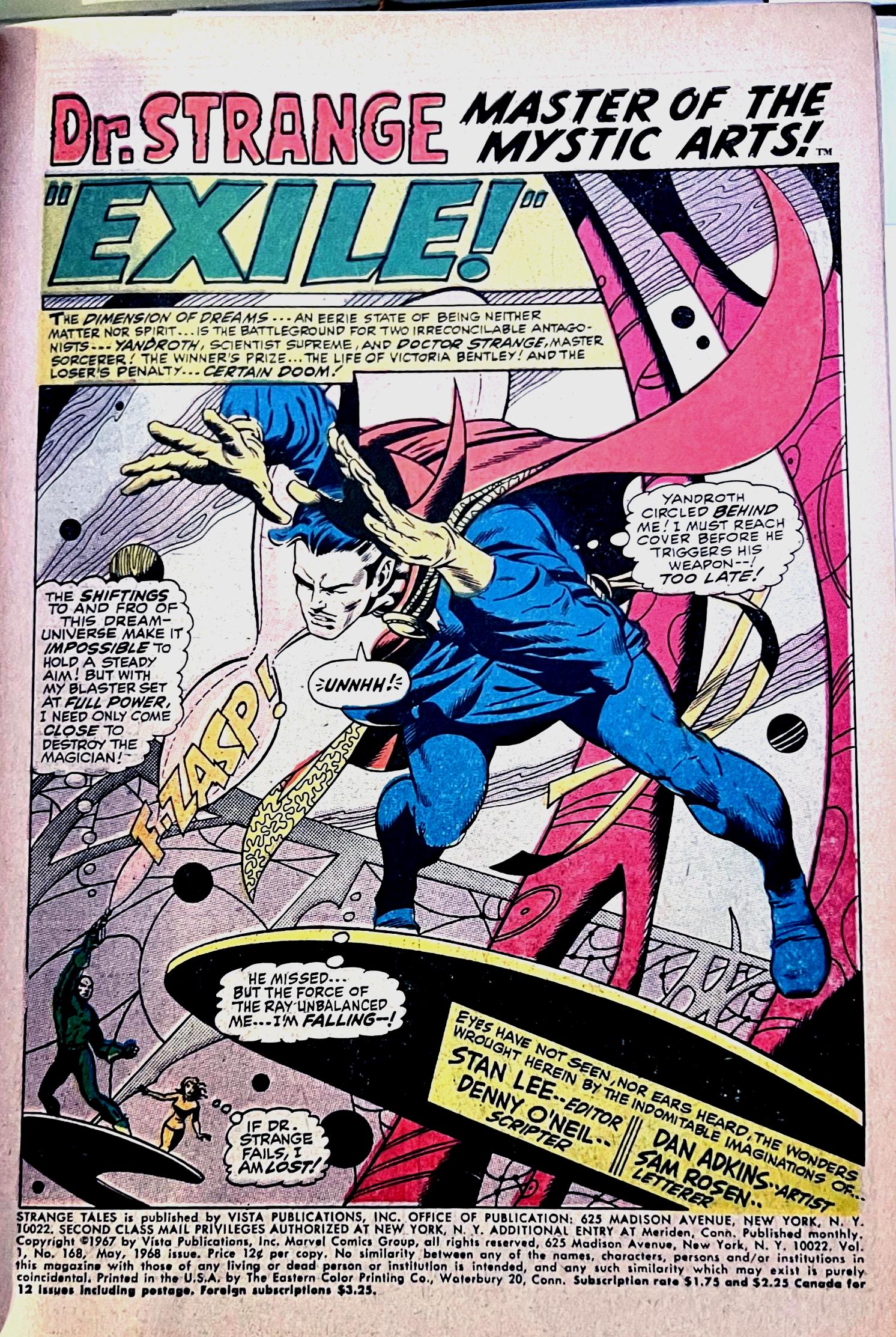 Strange Tales #168 (1951 1st Series) May 1968 Staring Doctor