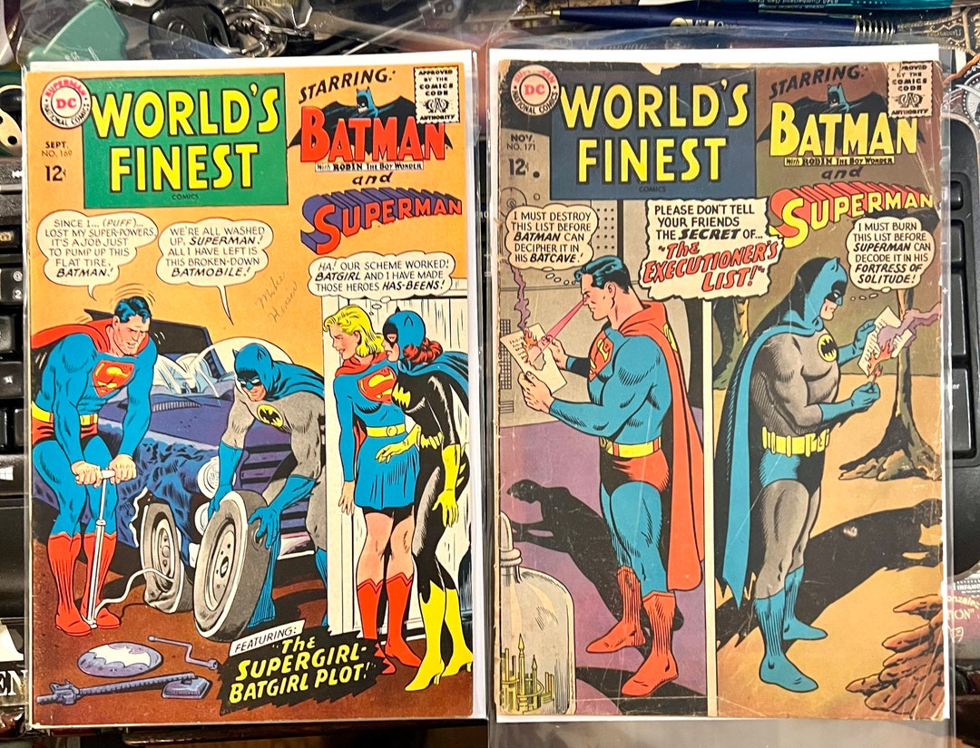 World's Finest Comics 169 and 171 Superman AND Batman Vintage Comic ...