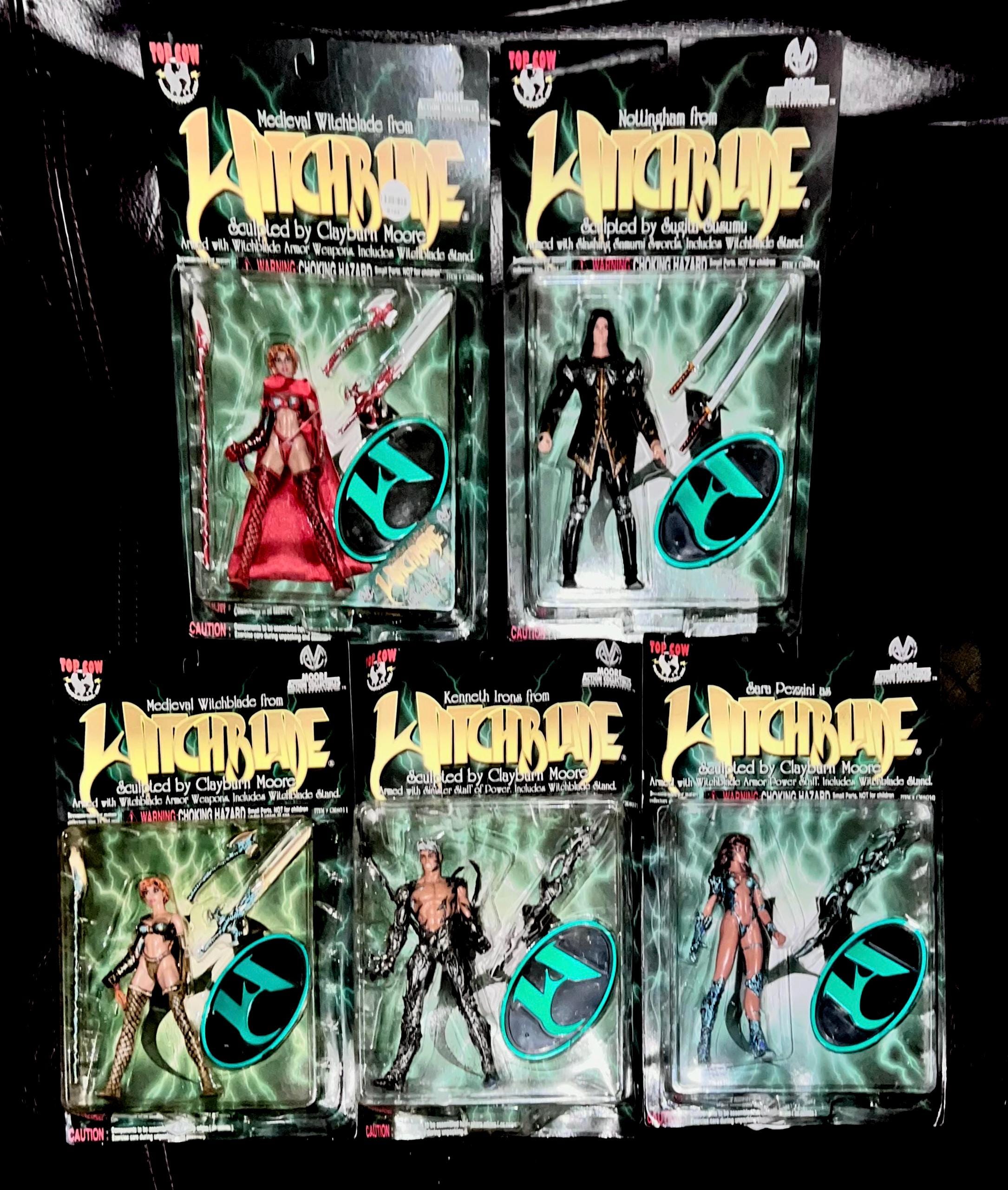 Witchblade Action Figures Set of All 5 Vintage 1998 Comic Book