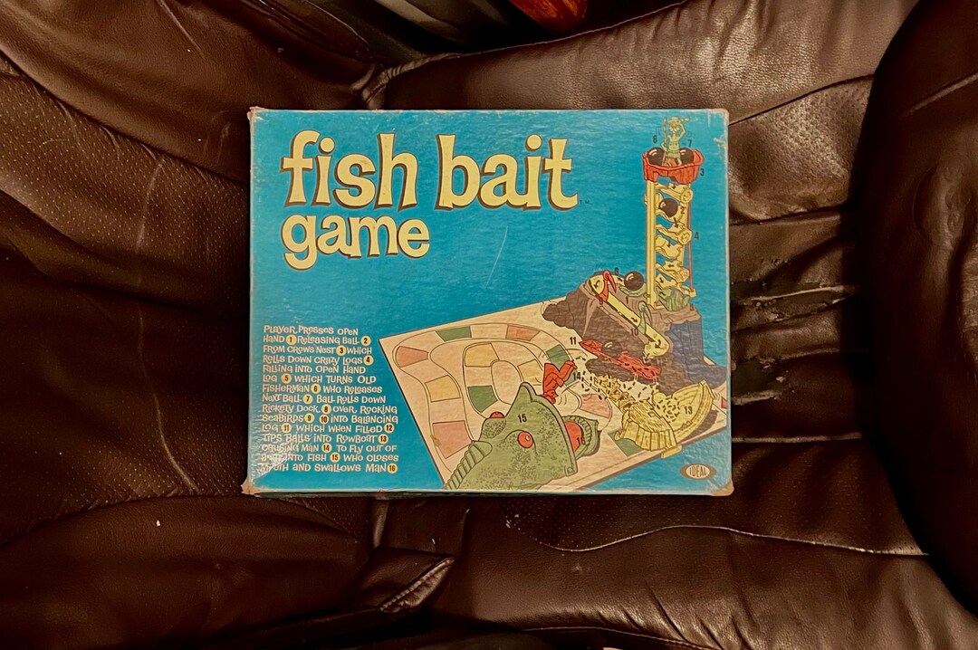Fish Bait Game. Vintage 1965 Game by Ideal Similar to Mouse Trap. Rare