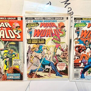 Amazing Adventures #22, 35, 38  War of the Worlds. Get All Three! 1973 Marvel Comics Marv Wolfman, Herb Trimpe and John Romita.  0.20  cents