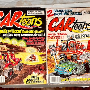 CARtoons Magazines CARtoons Magazine Sept/ Oct 1981 Jan/Feb 1982. American Muscle Car, Automotive Humor, Hot Rod Art and Artwork Instruction
