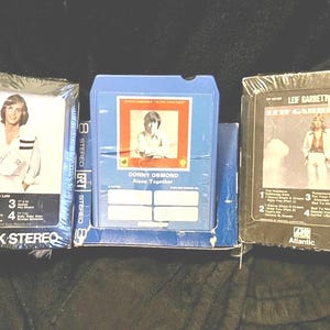 Vintage Teenage Heartthrobs: Shaun Cassidy –  1977,  Donny Osmond – 1973 Leif Garrett - 1977  On vintage well preserved 8 Track Tapes!