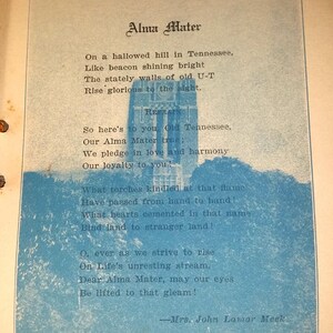 UT 1930 Commencement Program from the University of Tennessee College of Law and College of Home Economics Vintage Alumni Archive Material. image 3