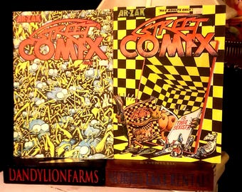 Street Comix! Vintage British Underground Street Comix #5 and #6. Printed 1978 from Arts Lab Press 38 pages, Saddlestitched Great Condition.