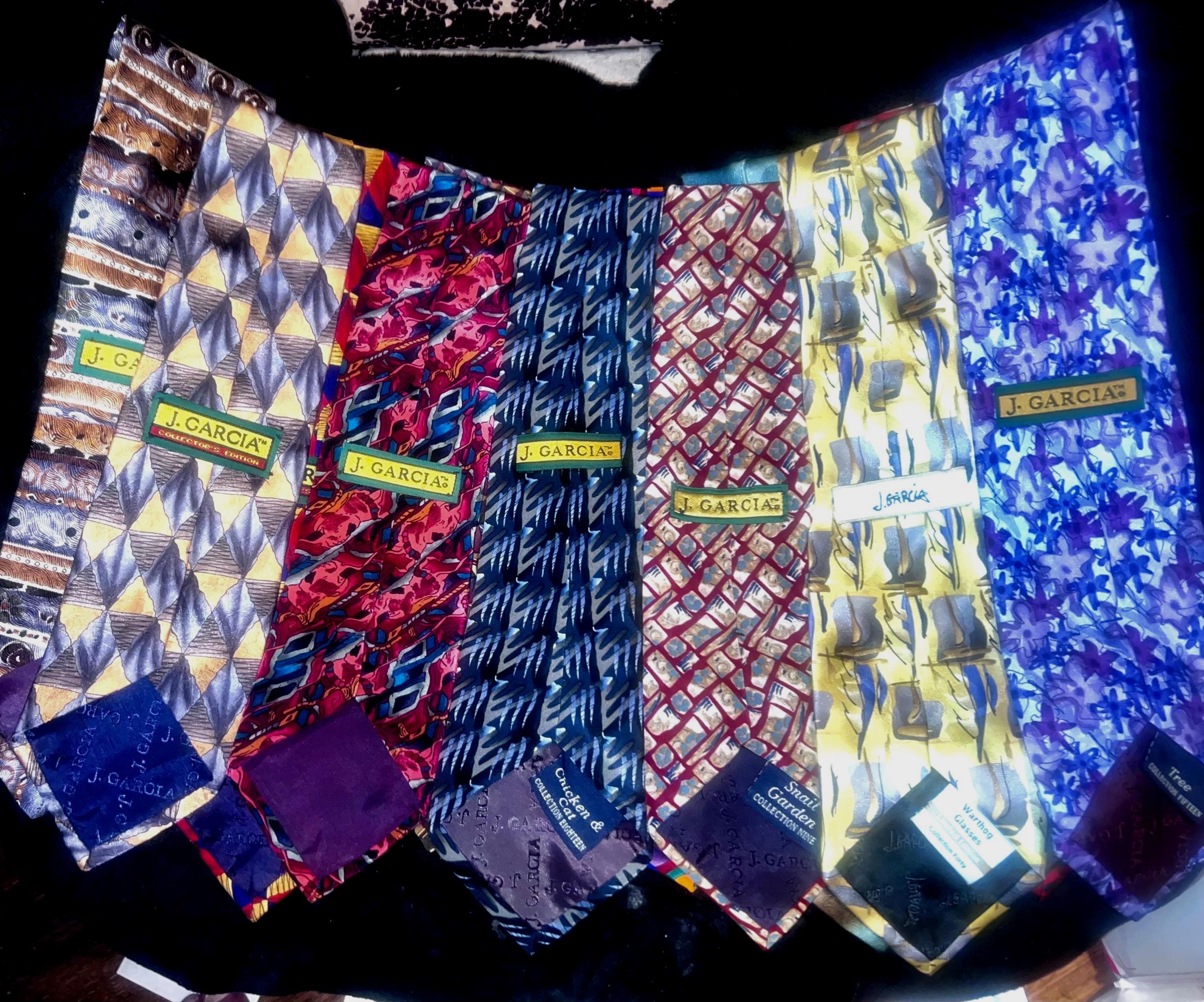 Jerry Garcia Grateful Dead Neckties J Garcia Collections 100 