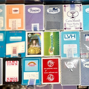 Vintage Casino Playing Cards 20 Decks + Vegas SWAG BONUS! Aquarius, Cosmopolitan, Fandango, Fitzgerald, Imperiel Palace, Nugget, NYNY, Sams
