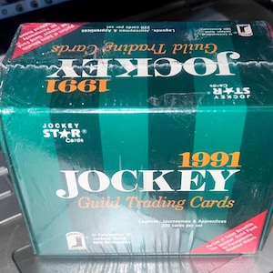 Horse Racing Jockey Guild Trading Cards Factory-sealed box released 1991 in celebration the Jockey Guild's 50th anniversary.