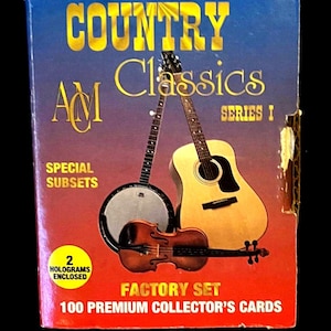 Country Music Trading Cards 1992 Country Classics Complete Base Set 1-100 and 2 Hologram Cards! All your favorite all time classic country!