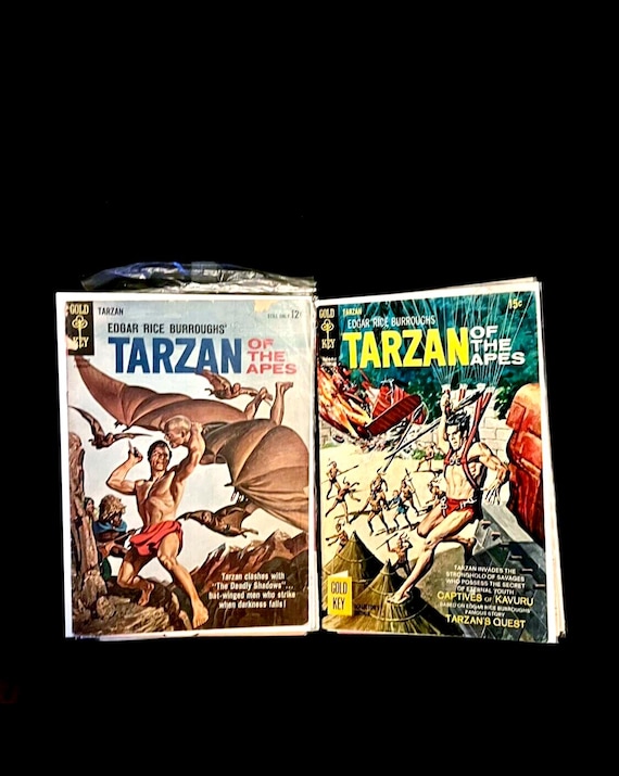 Tarzan of the Apes Two Vintage Comic Books 0.12 and 0.15 Cent