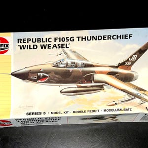 Republic F-105G Thunderchief Wild Weasel Airfix 1:72 Scale. Detect and eradicate North Vietnamese Surface-to-Air-Missiles @ Supersonic Speed