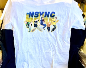 NSYNC Vintage 90s Boy Band T-Shirt 1999 New without tags. Unworn and unwashed. Graphic in perfect condition Kids Large (14-16) 26L, 19 p-p