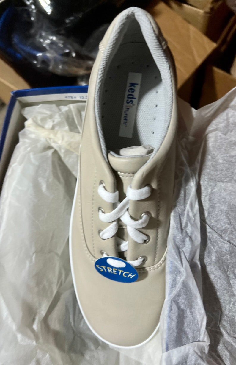 Keds Sneakers Briana Stone Smooth Walking Shoes, Everyday Shoes Classic, Comfy, Keds Many Sizes Vintage NOS in box w tags Super Sale Priced image 9