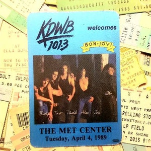 Bon Jovi Concert Backstage Pass World Tour Vintage 19 Concert