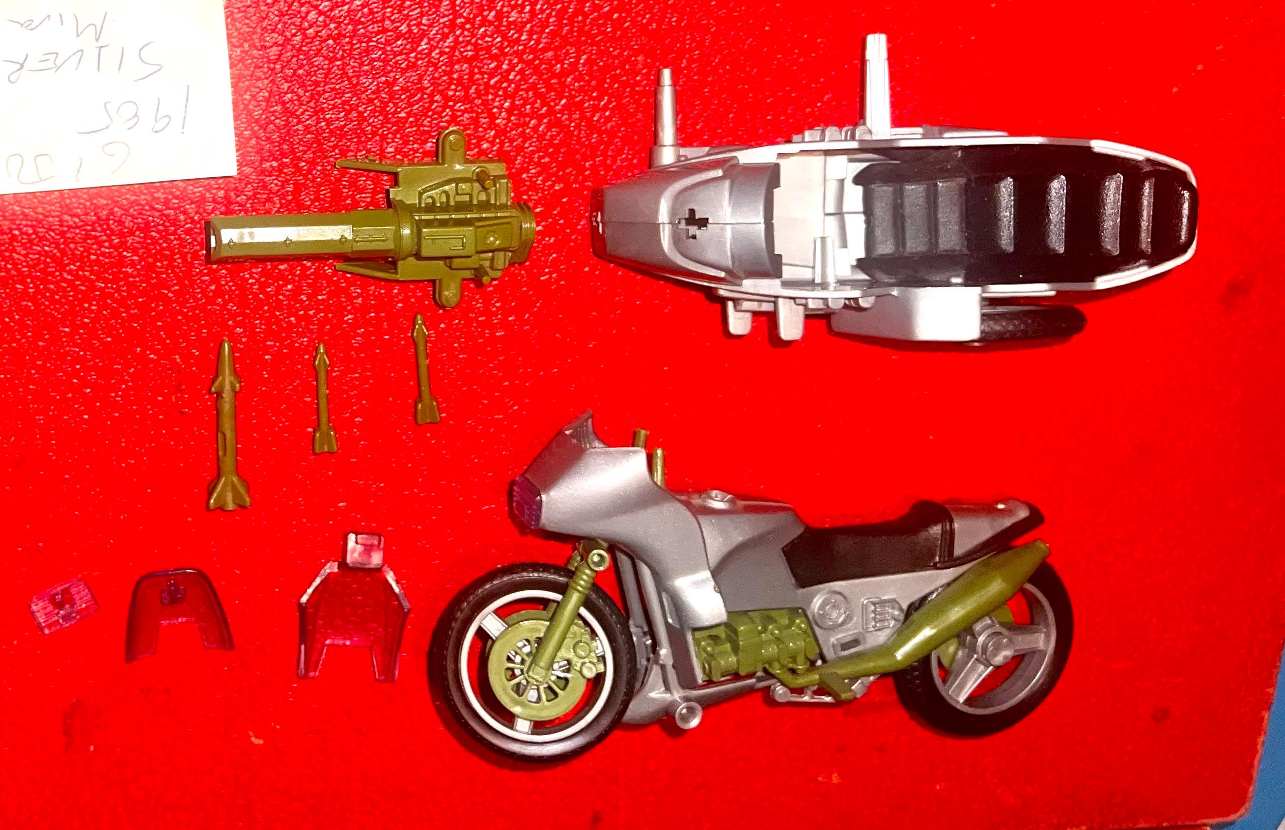G. I. Joe 1985 Silver Mirage Motorcycle and Sidecar! A Real