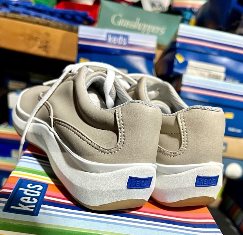 Keds Sneakers Briana Stone Smooth Walking Shoes, Everyday Shoes Classic, Comfy, Keds Many Sizes Vintage NOS in box w tags Super Sale Priced image 6