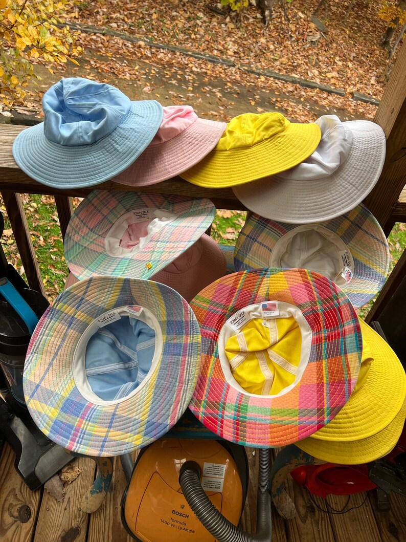 Vintage Floppy Sun Hats! New w/ Tags in Classic and Timeless Styles from Town Talk Louisville Kentucky Country Club, Beach, Lake. USA Made image 9