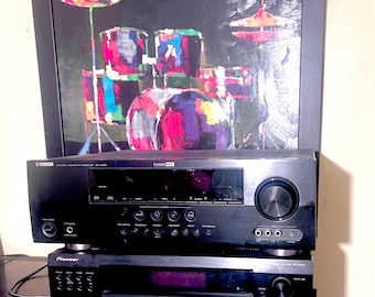 Yamaha RX-V665 AV Home Theater  Receiver Black  7.2 Channel 630 Watt  total. As is for parts or restoration. Does not power on