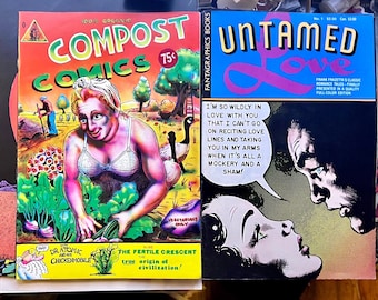 Compost Comics #1 Larry Todd 1973 Untamed Love #1 Frank Frazetta's 1987 classic romance tales Highly Collectible Mature Content Adults Only