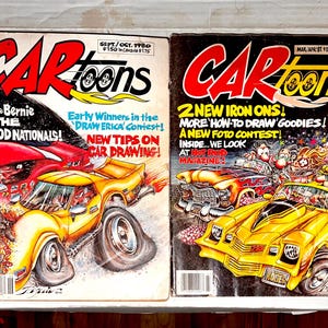 CARtoons Magazines Sept/Oct 1980 Mar/ April 1981. American Muscle Car, Automotive Humor, Hot Rod Art and Artwork Instruction