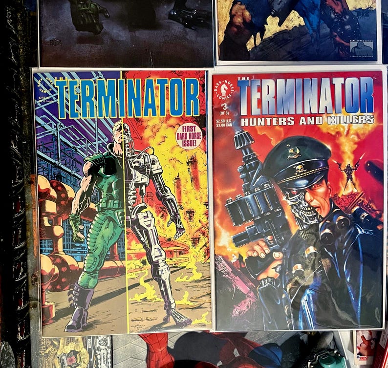 Terminator First Appearance First Terminator #1 Dark Horse 1990, Terminator the Enemy Within #1 ...
