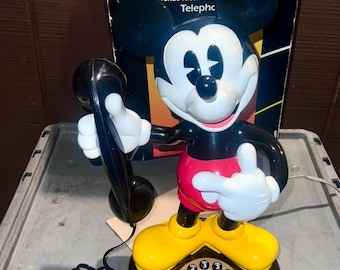 Vintage 1997 Disney Mickey Mouse Animated Talking Telephone
