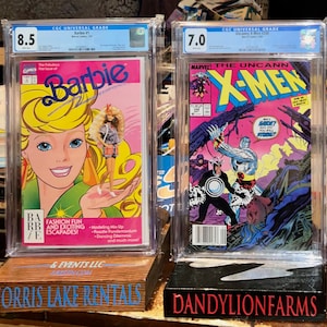 X-Men #248 CGC 7.0 1st Jim Lee art, Longshot leaves. Barbie #1 CGC 8.5 Fabulous First Edition w/ Pink Card, poly bag