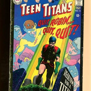 Teen Titans #14 March 1968 Robin Quits! The Gargoyle!! Bob Haney script & Nick Cardy art ! DC Comics Silver Age Comic Book Awesomeness image 1