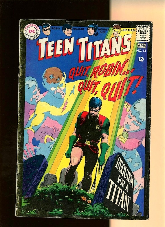 Teen Titans #14 March 1968  Robin Quits! The Gargoyle!!  Bob Haney script & Nick Cardy art ! DC Comics Silver Age Comic Book Awesomeness